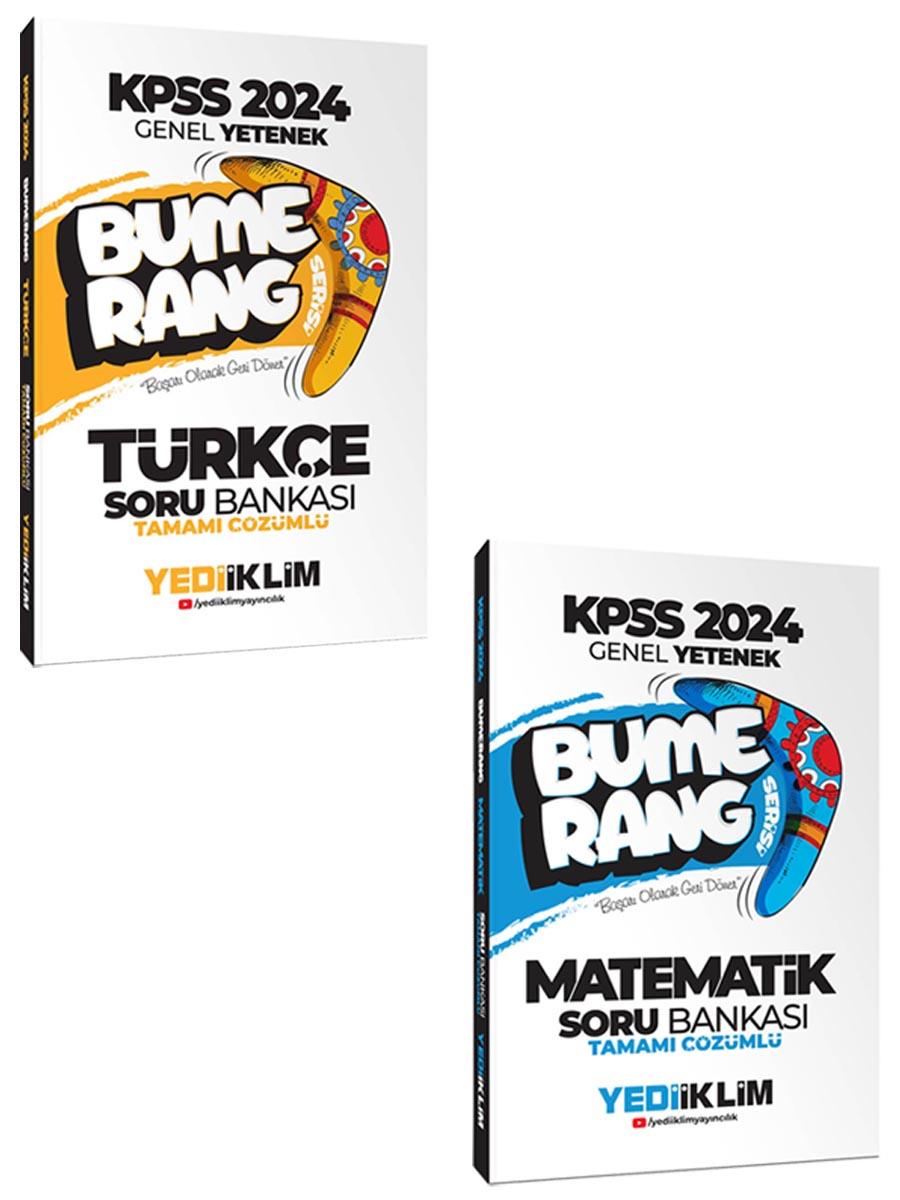 Yediiklim Yayınları 2024 KPSS Genel Yetenek Bumerang Tamamı Çözümlü Soru Bankası Seti 2 Kitap