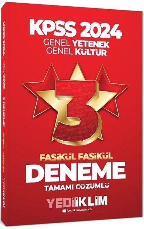 Yediiklim Yayınları 2024 KPSS Genel Yetenek Genel Kültür Fasikül 3 Deneme