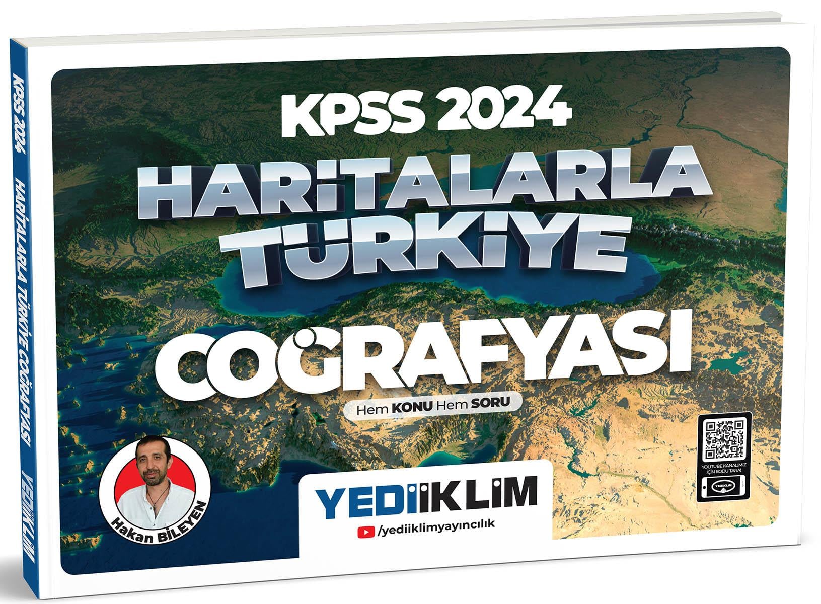 Yediiklim Yayınları 2024 KPSS Haritalarla Türkiye Coğrafyası Hem Konu Hem Soru