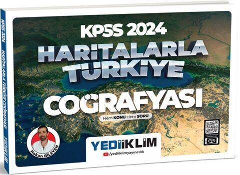 Yediiklim Yayınları 2024 KPSS Haritalarla Türkiye Coğrafyası Hem Konu Hem Soru