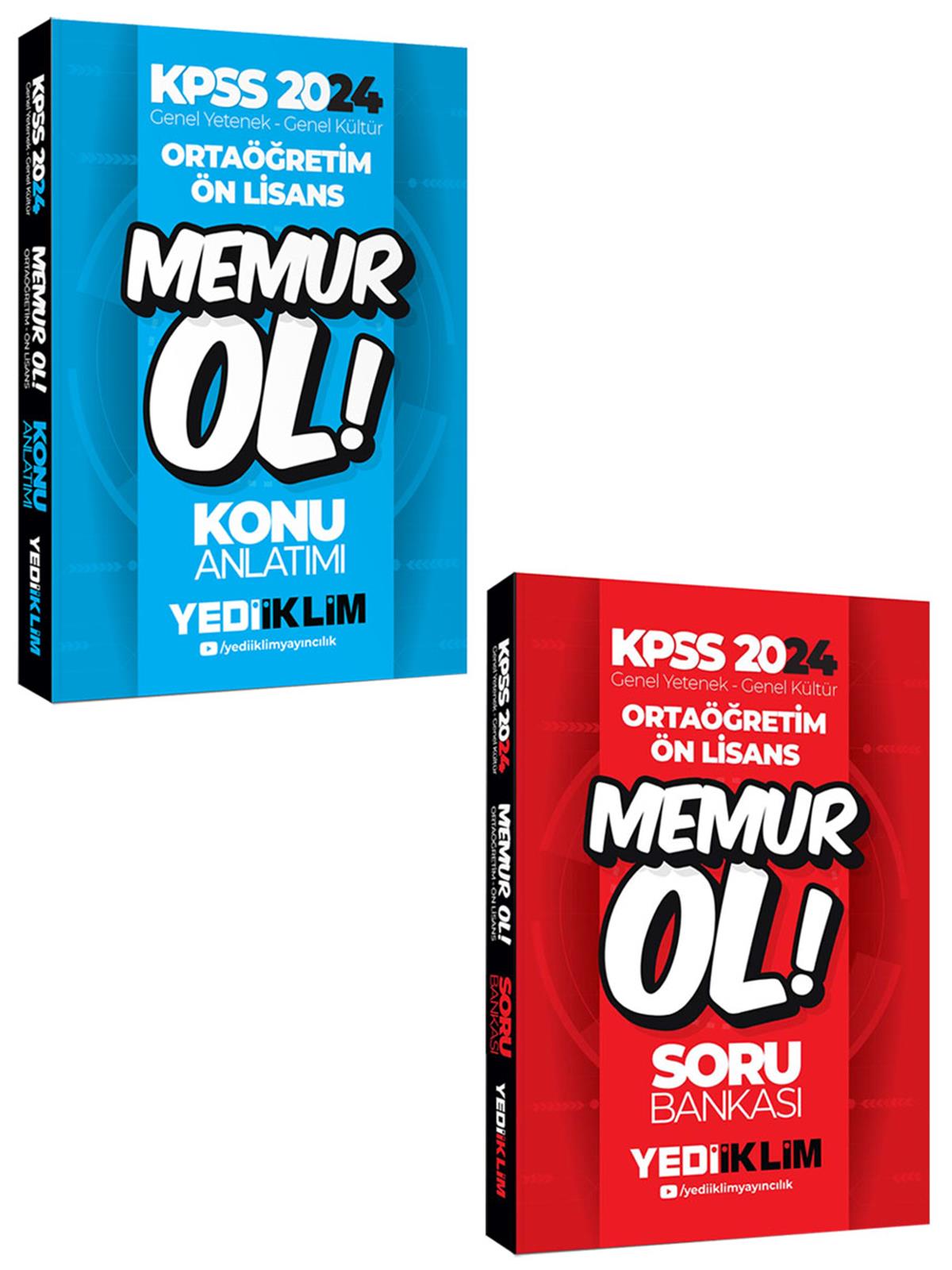 Yediiklim Yayınları 2024 KPSS Ortaöğretim Önlisans Memur Ol Konu + Soru Seti