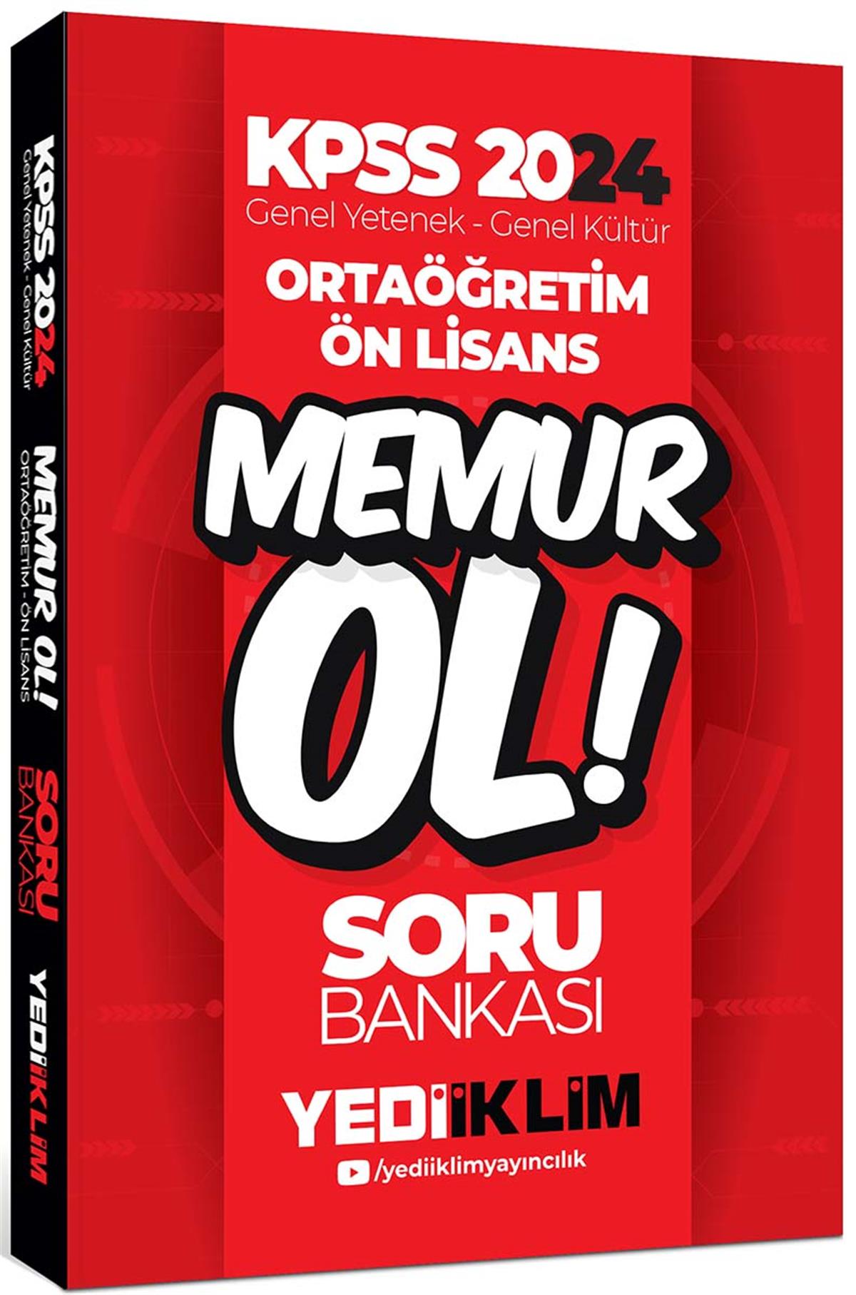 Yediiklim Yayınları 2024 KPSS Ortaöğretim Önlisans Memur Ol Soru Bankası