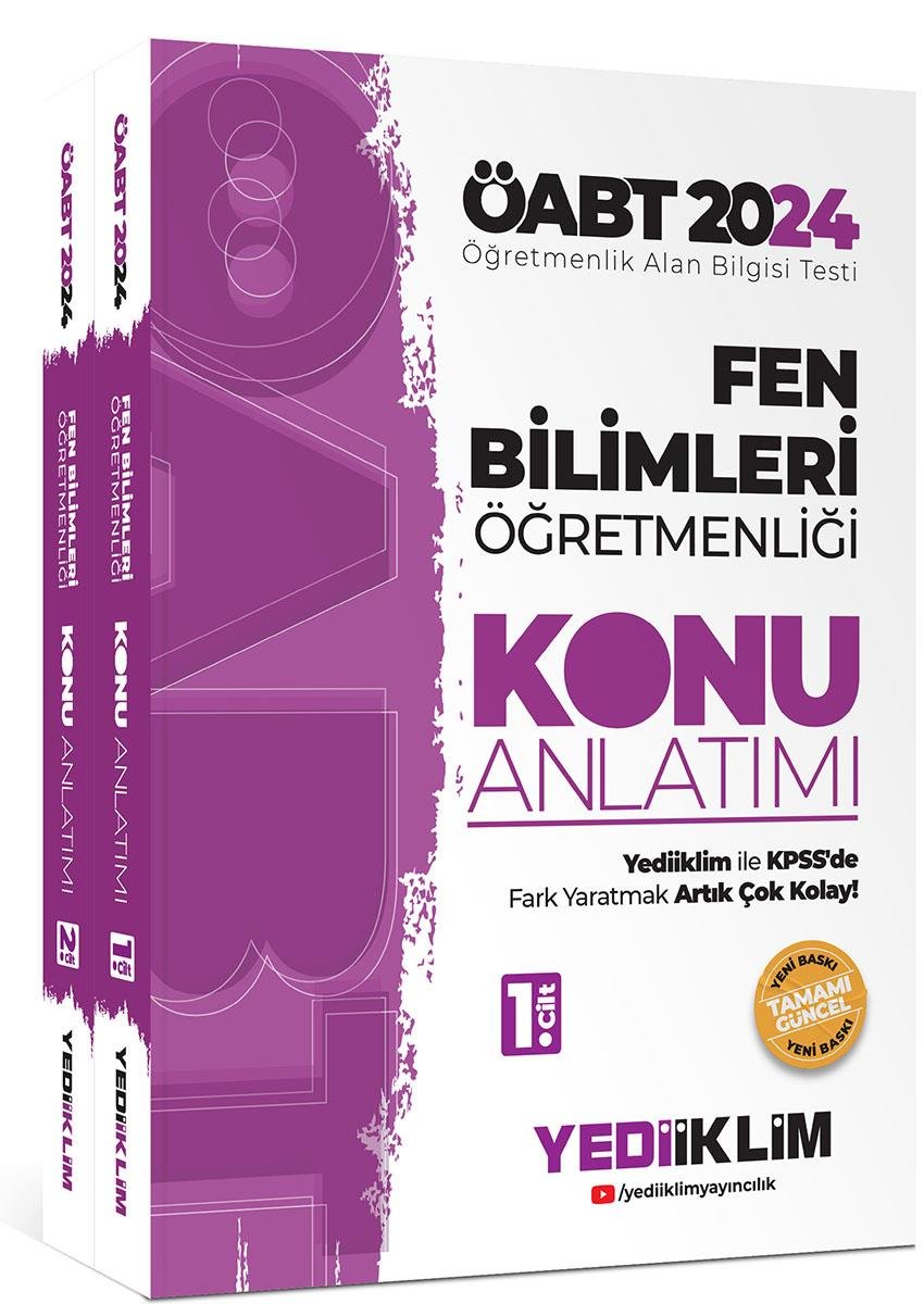 Yediiklim Yayınları 2024 ÖABT Fen Bilimleri Öğretmenliği Konu Anlatımı 2 Cilt