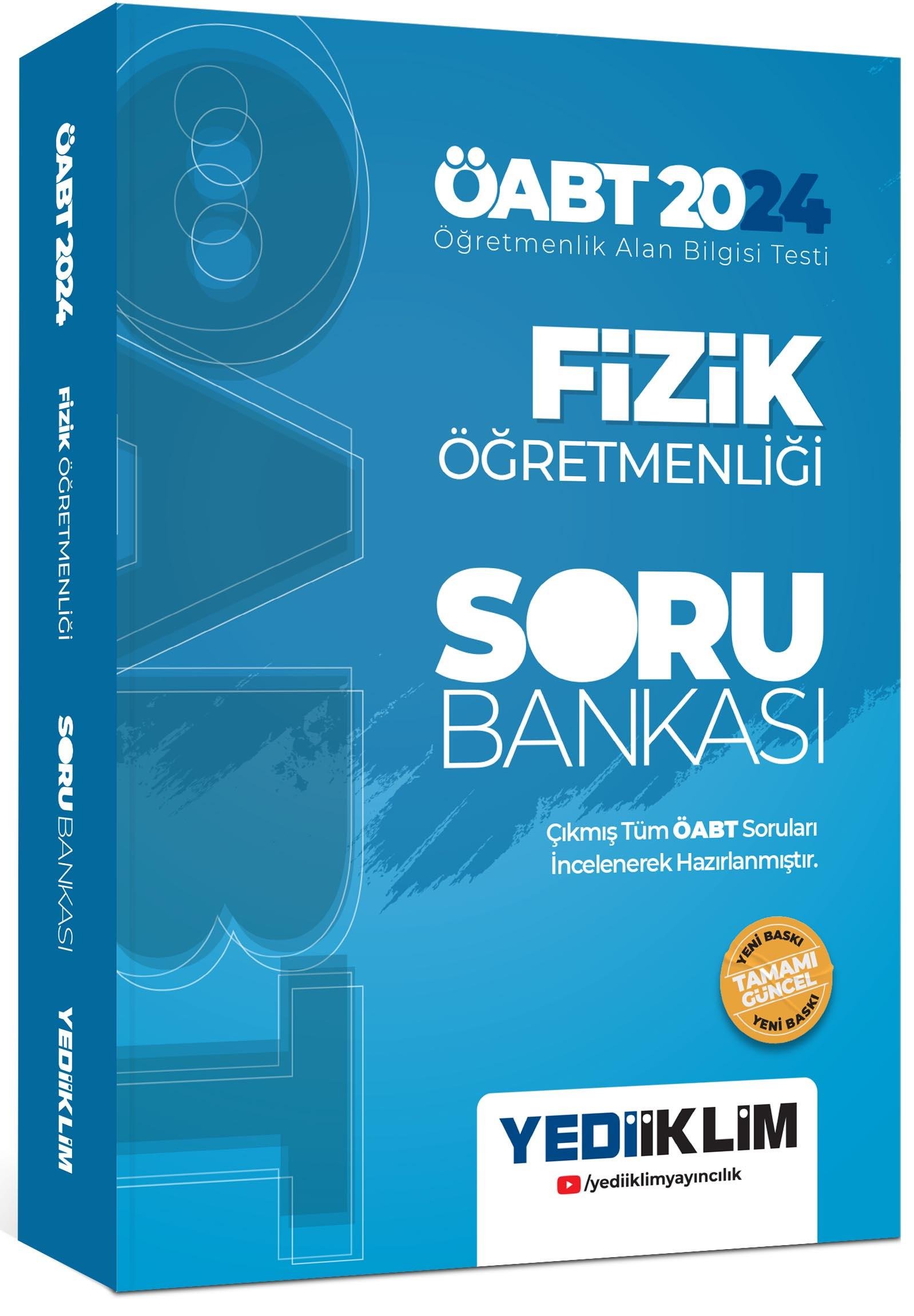 Yediiklim Yayınları 2024 ÖABT Fizik Öğretmenliği Tamamı Çözümlü Soru Bankası