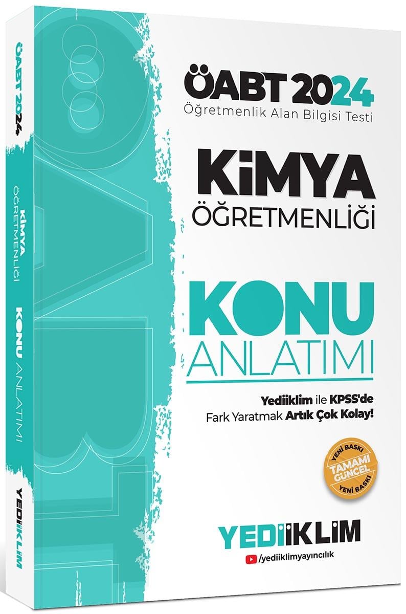 Yediiklim Yayınları 2024 ÖABT Kimya Öğretmenliği Konu Anlatımı