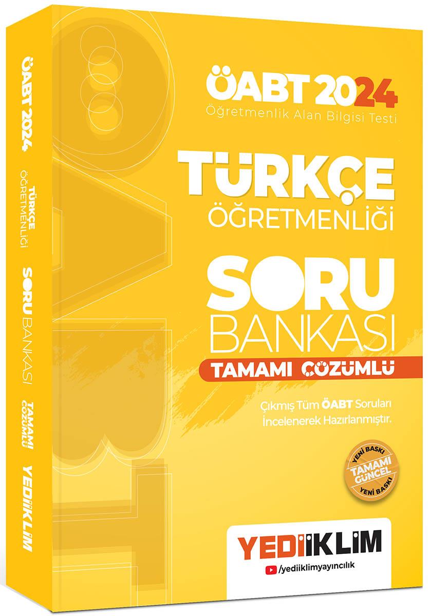 Yediiklim Yayınları 2024 ÖABT Türkçe Öğretmenliği Tamamı Çözümlü Soru Bankası