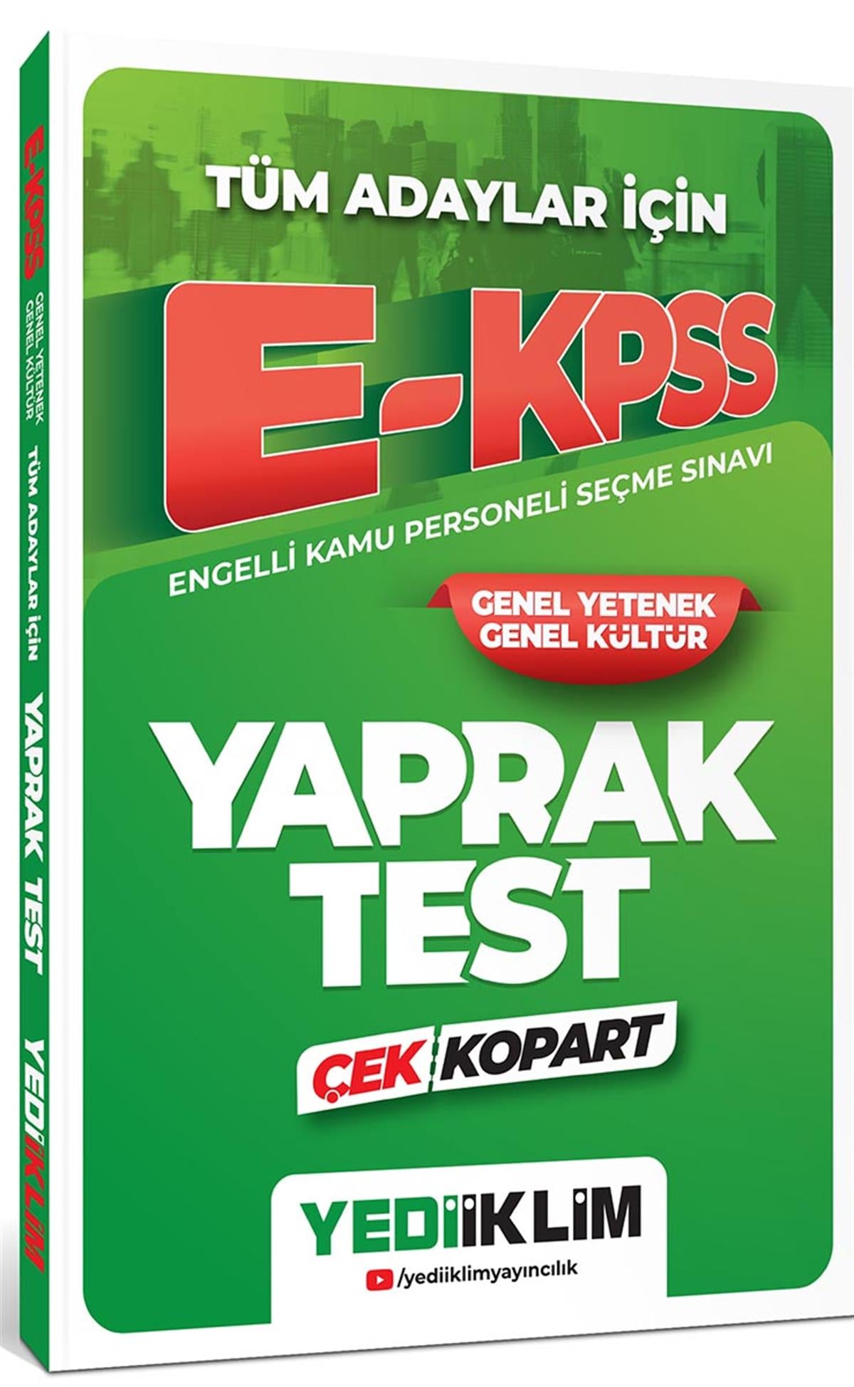 Yediiklim Yayınları 2024 Tüm Adaylar İçin Ekpss Çek Kopart Yaprak Test