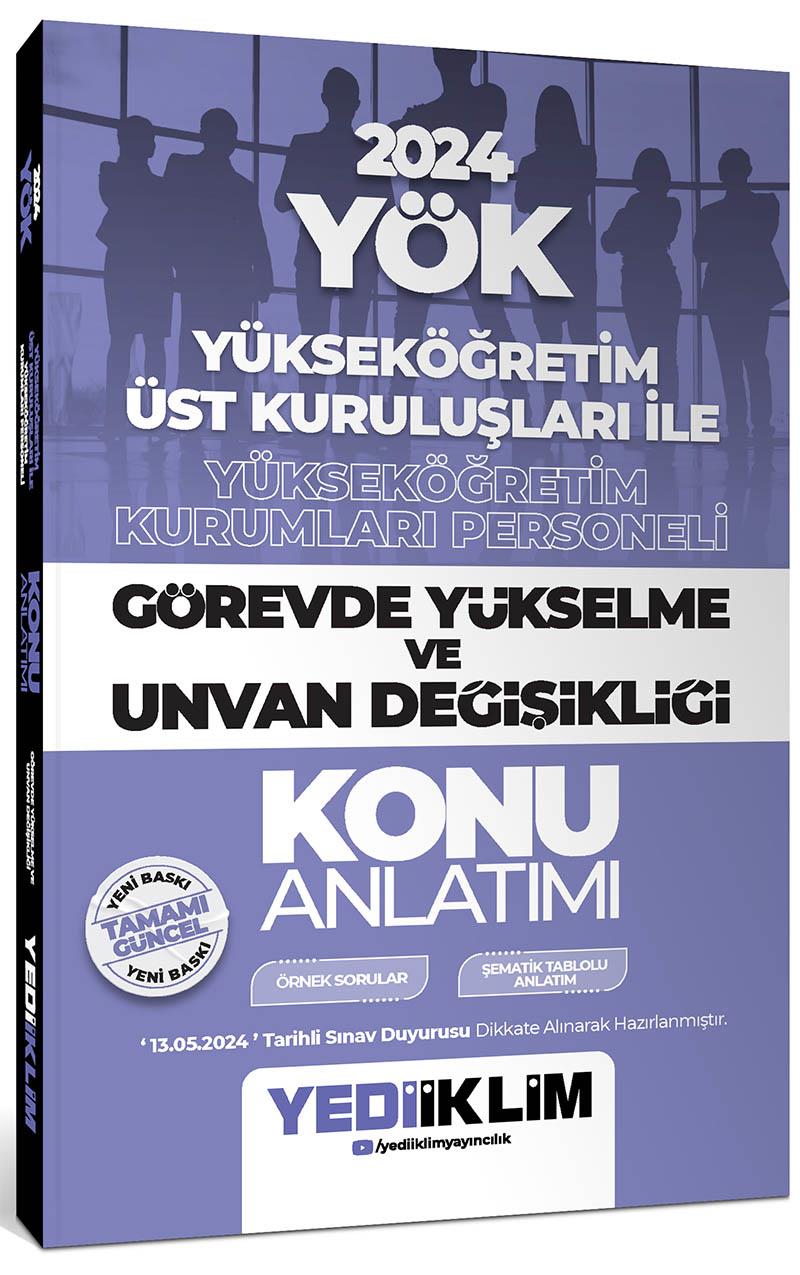 Yediiklim Yayınları 2024 YÖK Görevde Yükselme ve Unvan Değişikliği Konu Anlatımı