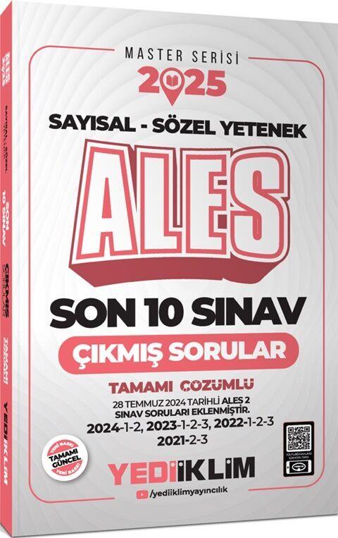 Yediiklim Yayınları 2025 ALES Sayısal Sözel Yetenek Tamamı Çözümlü Son 10 Sınav Çıkmış Sorular