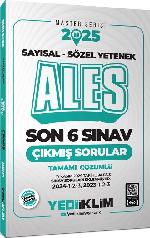 Yediiklim Yayınları 2025 Ales Sayısal Sözel Yetenek Son 6 Sınav Çıkmış Sorular