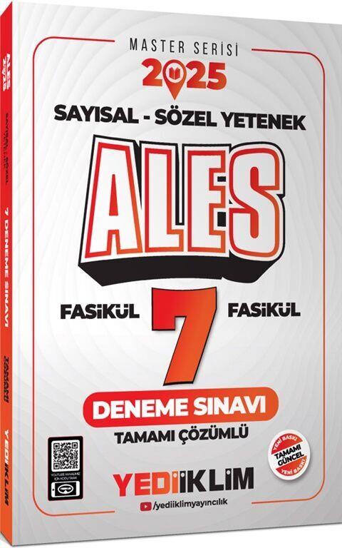 Yediiklim Yayınları 2025 ALES Sayısal Sözel Yetenek Tamamı Çözümlü 7 Fasikül Deneme Sınavı