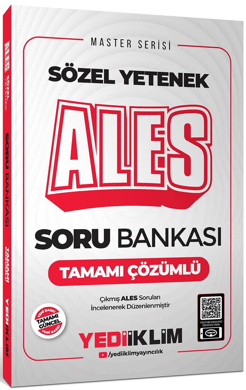 Yediiklim Yayınları 2025 ALES Sözel Yetenek Tamamı Çözümlü Soru Bankası