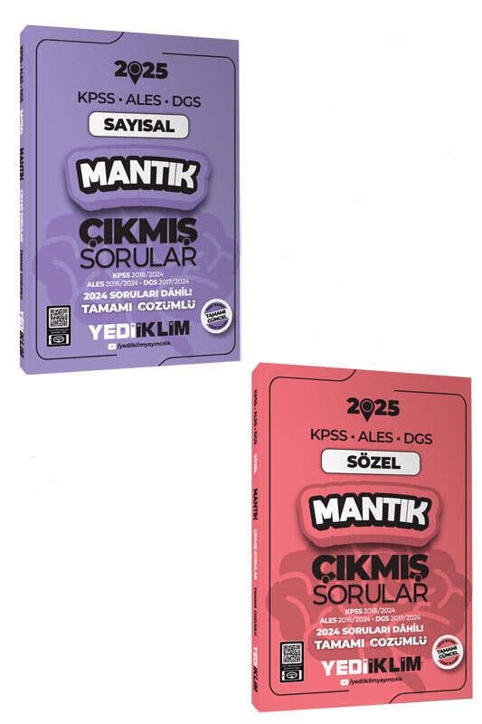 Yediiklim Yayınları 2025 KPSS ALES DGS Sayısal Sözel Mantık Çıkmış Sorular Seti
