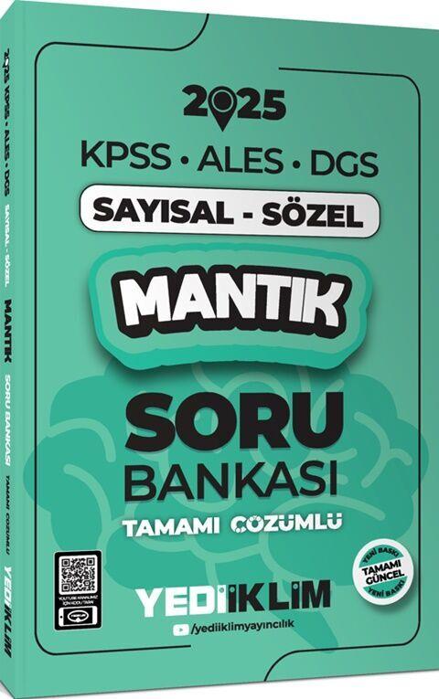 Yediiklim Yayınları 2025 KPSS ALES DGS Sayısal Sözel Mantık Tamamı Çözümlü Soru Bankası