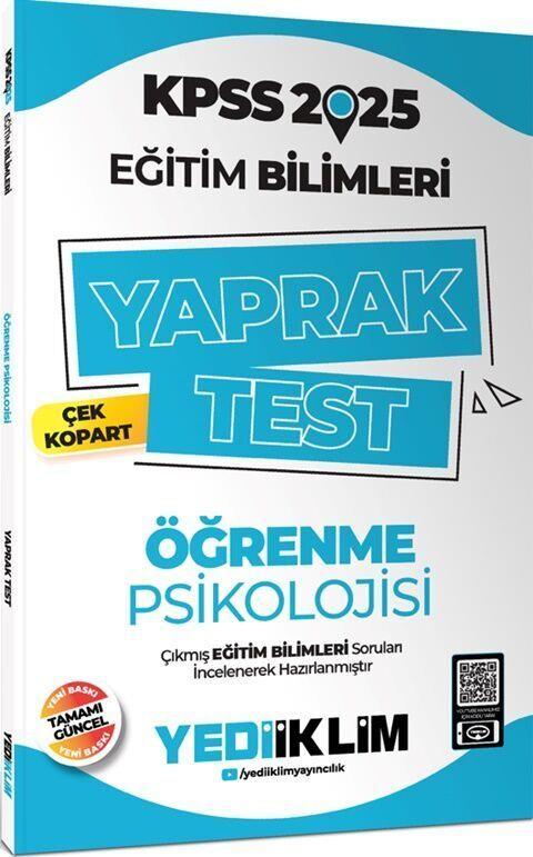 Yediiklim Yayınları 2025 KPSS Eğitim Bilimleri Öğrenme Psikolojisi Çek Kopart Yaprak Test