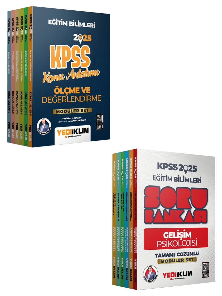 Yediiklim Yayınları 2025 KPSS Eğitim Bilimleri  Konu ve Soru Modüler Seti