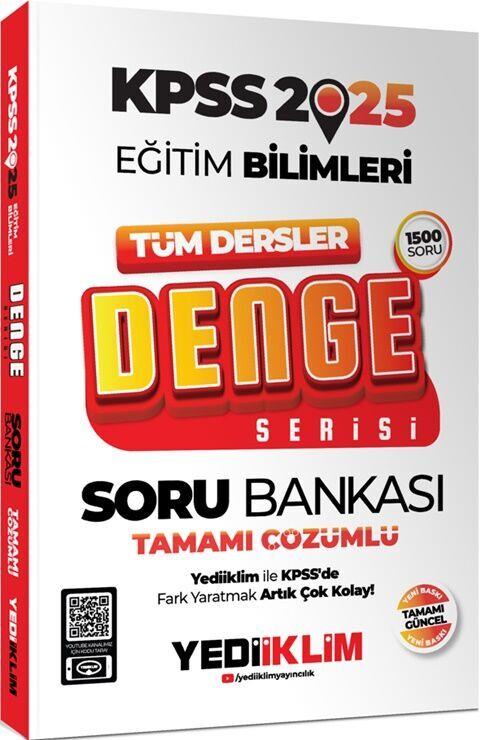 Yediiklim Yayınları 2025 KPSS Eğitim Bilimleri Tüm Dersler Denge Serisi Tamamı Çözümlü Soru Bankası
