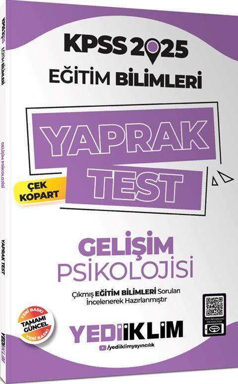 Yediiklim Yayınları 2025 KPSS Eğitim Bilimleri Gelişim Psikolojisi Çek Kopart Yaprak Test