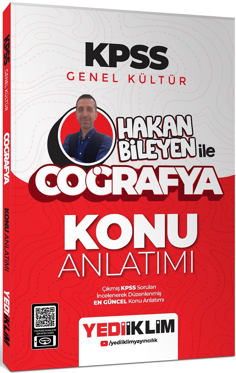 Yediiklim Yayınları 2025 KPSS Genel Kültür Hakan Bileyen ile Coğrafya Konu Anlatımı