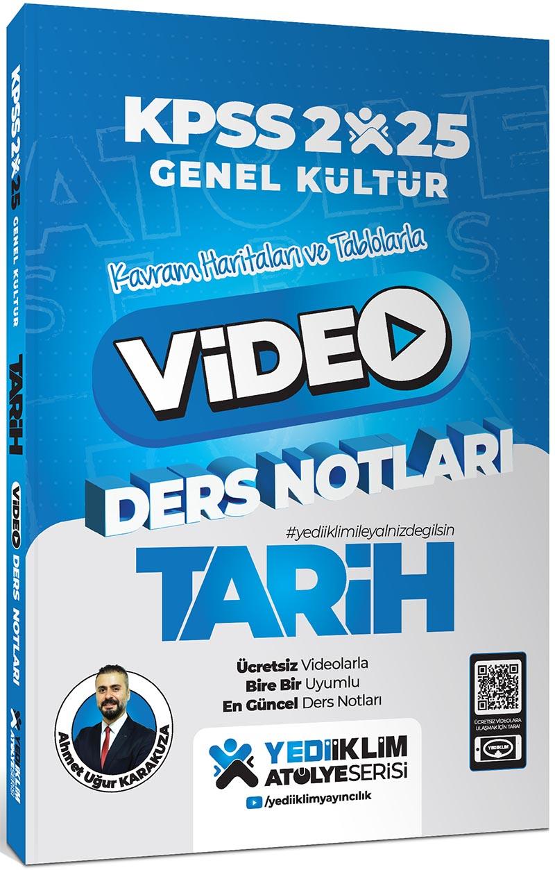 Yediiklim Yayınları 2025 KPSS Genel Kültür Atölye Tarih Video Ders Notları
