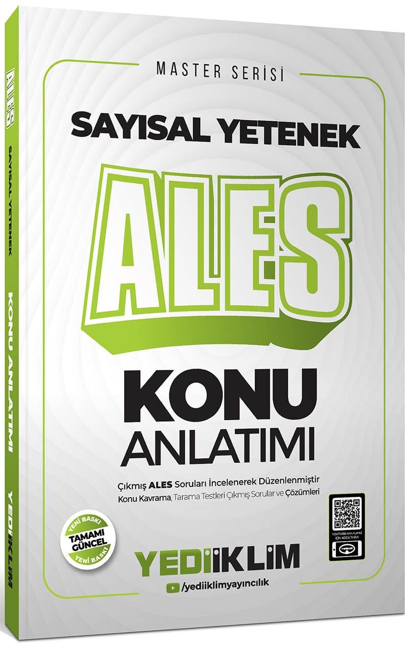 Yediiklim Yayınları 2025 Master Serisi ALES Sayısal Yetenek Konu Anlatımı
