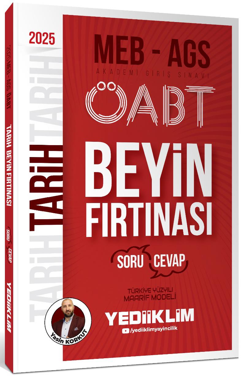 Yediiklim Yayınları 2025 MEB AGS ÖABT Tarih Beyin Fırtınası Soru Cevap