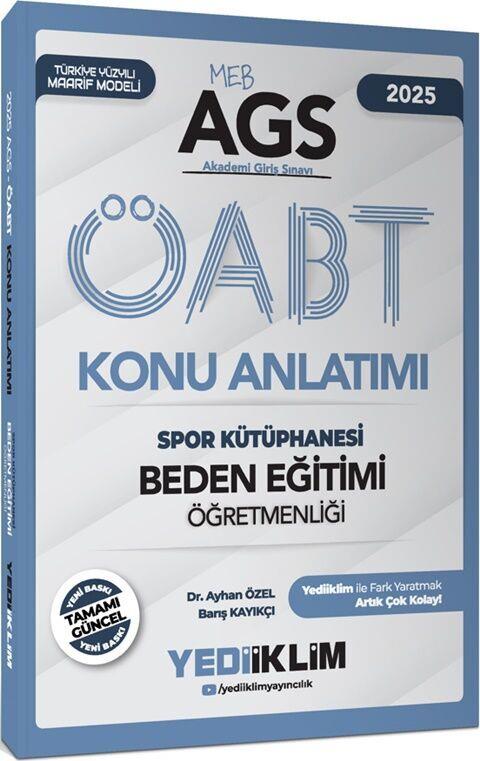 Yediiklim Yayınları 2025 MEB AGS ÖABT Beden Eğitimi Öğretmenliği Spor Kütüphanesi Konu Anlatımı