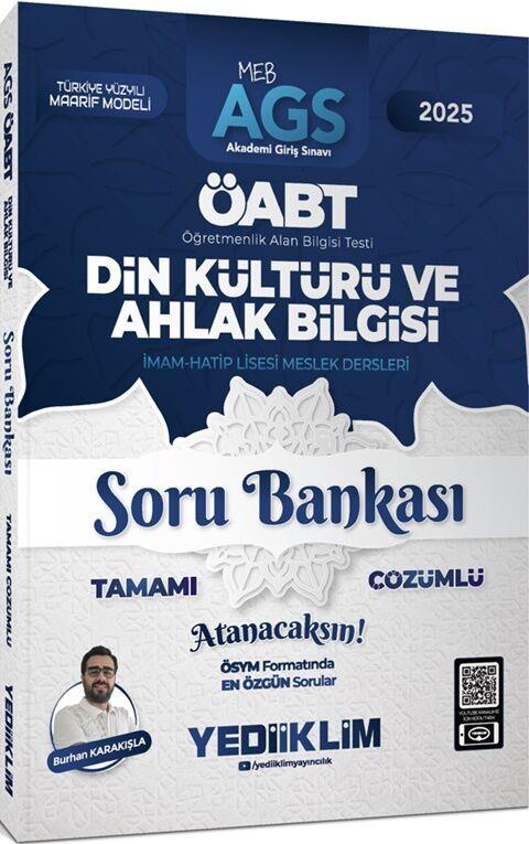 Yediiklim Yayınları 2025 MEB AGS ÖABT Din Kültürü ve Ahlak Bilgisi Tamamı Çözümlü Soru Bankası