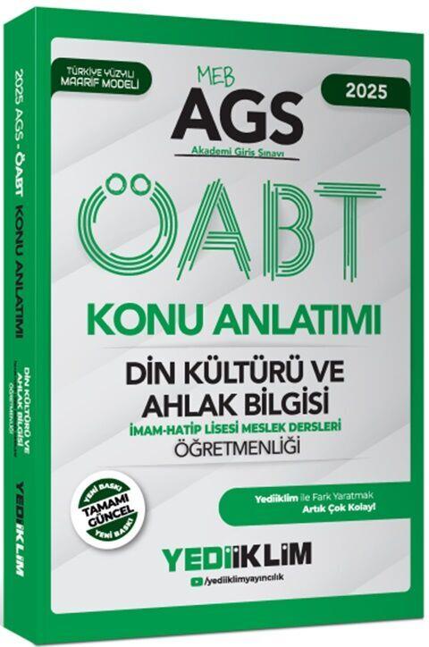 Yediiklim Yayınları 2025 MEB AGS ÖABT Din Kültürü ve Ahlak Bilgisi Öğretmenliği Konu Anlatımı