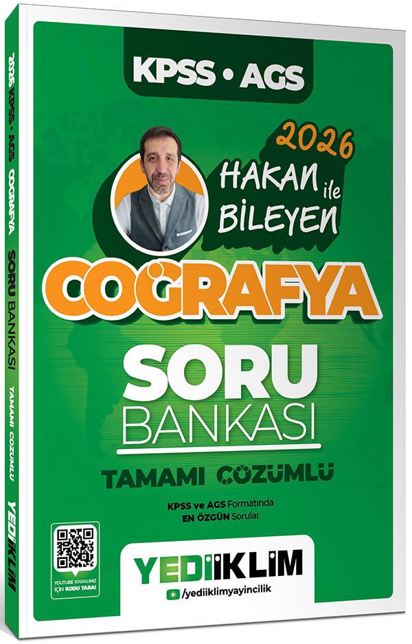 Yediiklim Yayınları 2026 KPSS AGS Coğrafya Tamamı Çözümlü Soru Bankası Hakan Bileyen