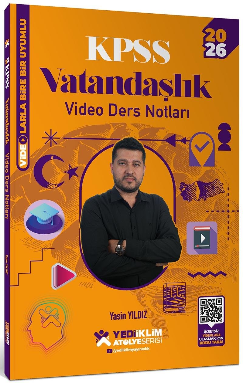 Yediiklim Yayınları 2026 KPSS Atölye Serisi Genel Kültür Vatandaşlık Video Ders Notları