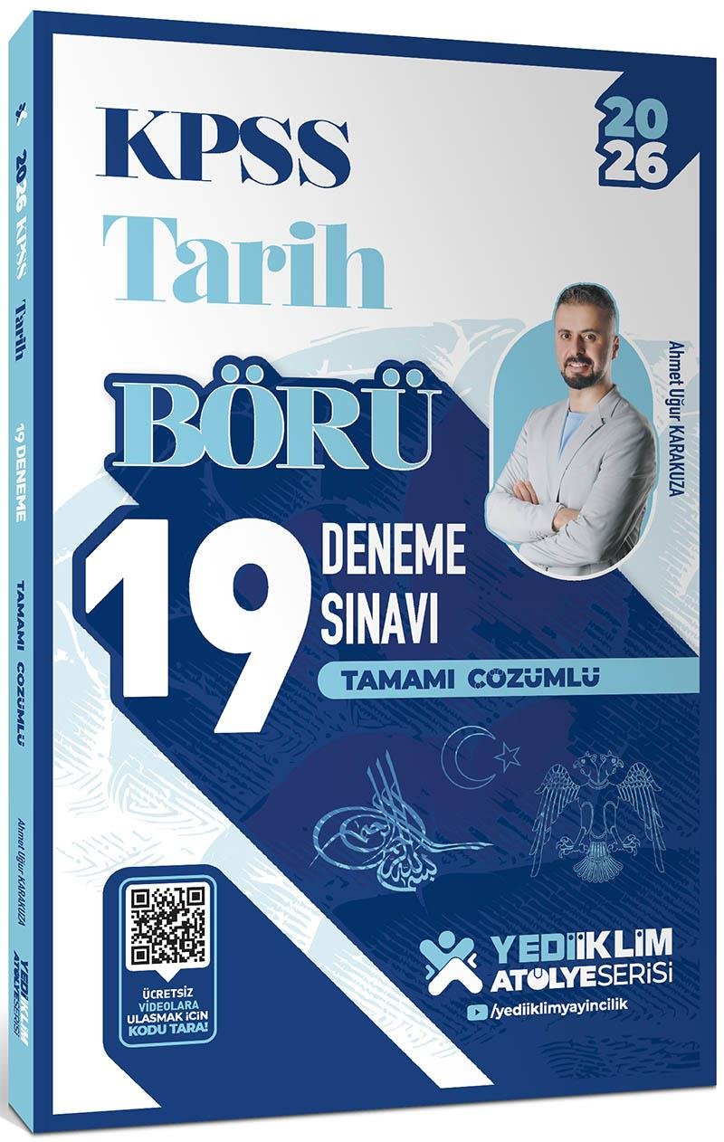 Yediiklim Yayınları 2026 KPSS Börü Tarih Tamamı Çözümlü 19 Deneme Sınavı 