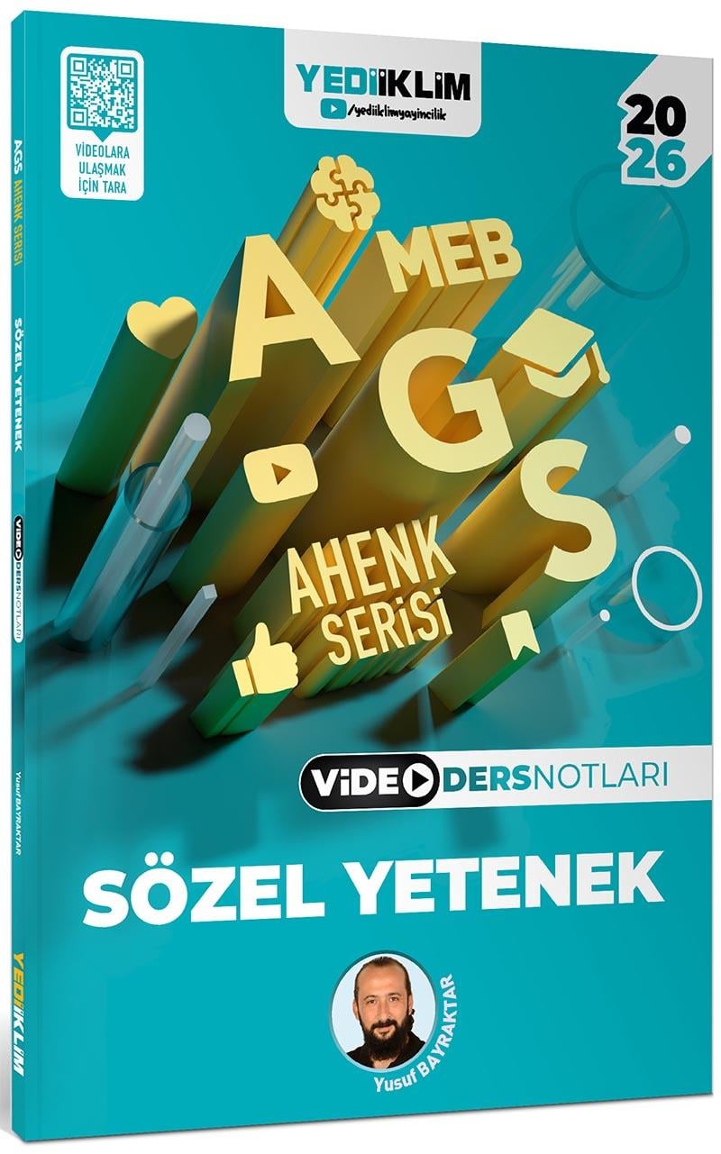 Yediiklim Yayınları 2026 MEB AGS Ahenk Serisi Türkçe Sözel Yetenek Video Ders Notları