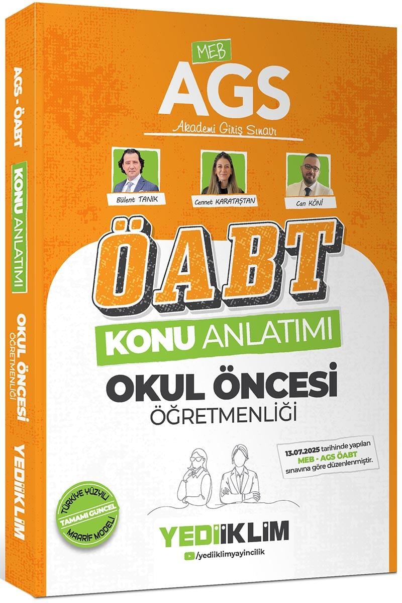Yediiklim Yayınları 2026 MEB AGS ÖABT Okul Öncesi Öğretmenliği Konu Anlatımı