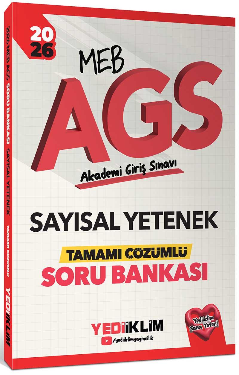 Yediiklim Yayınları 2026  MEB AGS Sayısal Yetenek Tamamı Çözümlü Soru Bankası