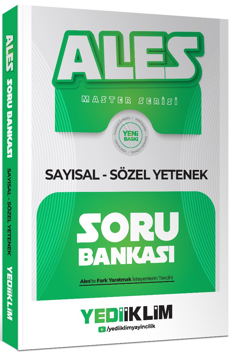 Yediiklim Yayınları 2027 ALES Master Serisi Sayısal Sözel Yetenek Soru Bankası