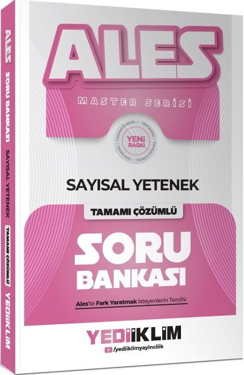 Yediiklim Yayınları 2027 ALES Sayısal Yetenek Master Serisi Tamamı Çözümlü Soru Bankası