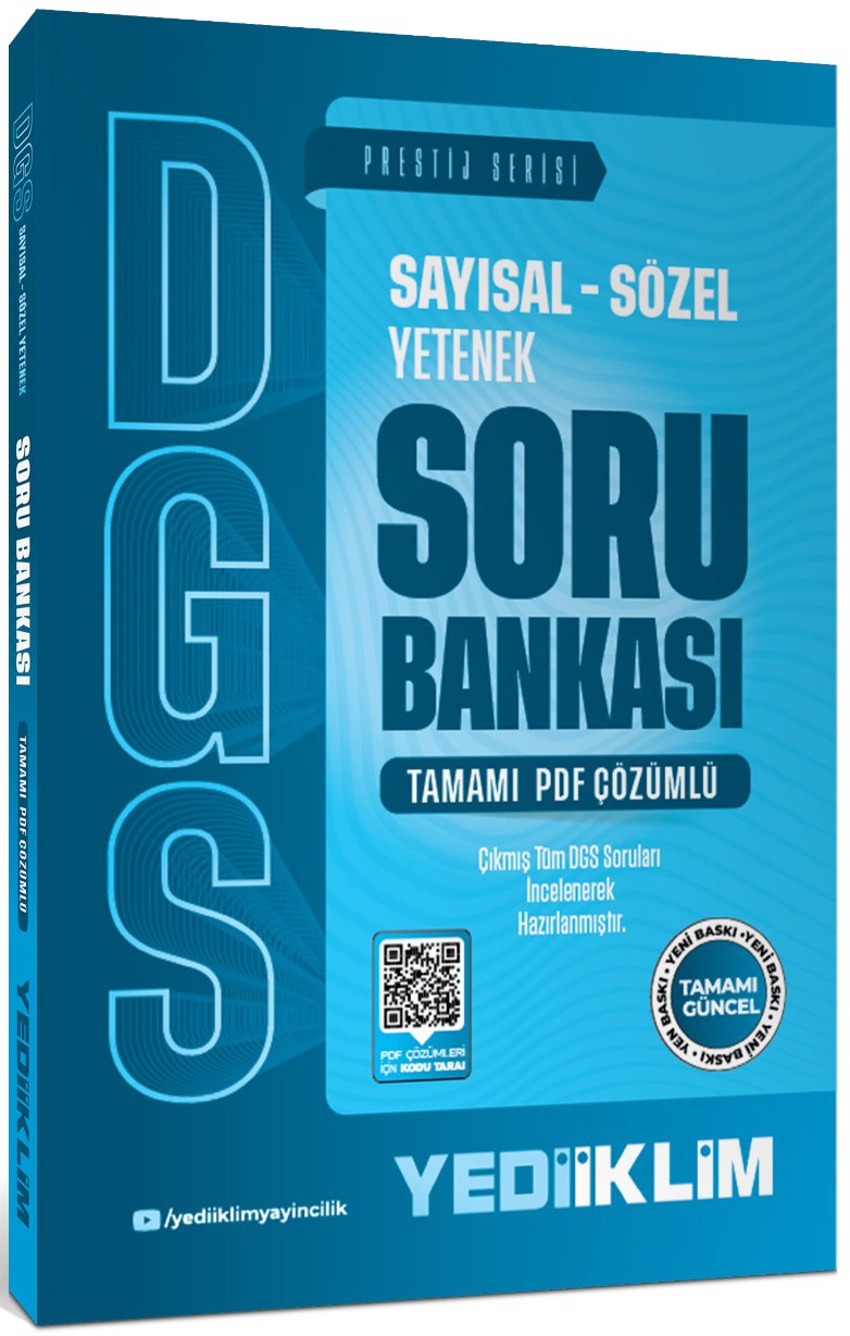 Yediiklim Yayınları 2027 DGS Prestij Serisi Sayısal Sözel Yetenek Tamamı PDF Çözümlü Soru Bankası