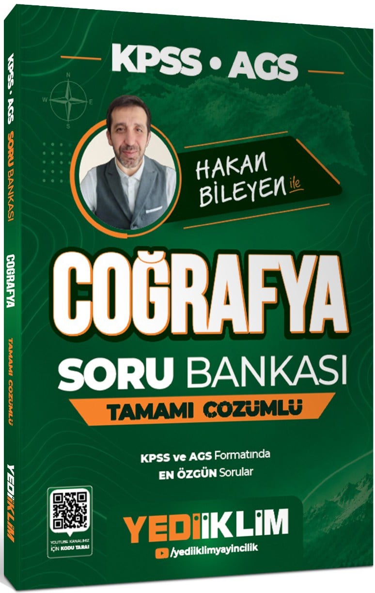Yediiklim Yayınları 2027 KPSS AGS Coğrafya Tamamı Çözümlü Soru Bankası Hakan Bileyen