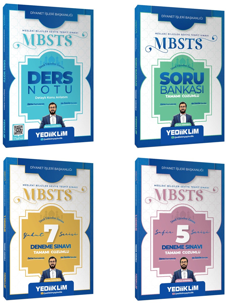 Yediiklim Yayınları 2027 MBSTS Konu+Soru+7 Deneme+5 Deneme Seti 4 Kitap