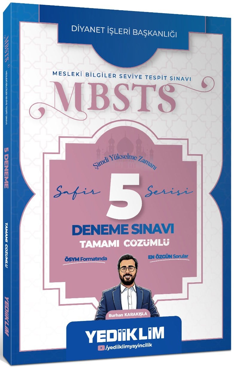 Yediiklim Yayınları 2027 MBSTS Safir Serisi Tamamı Çözümlü 5 Deneme Sınavı