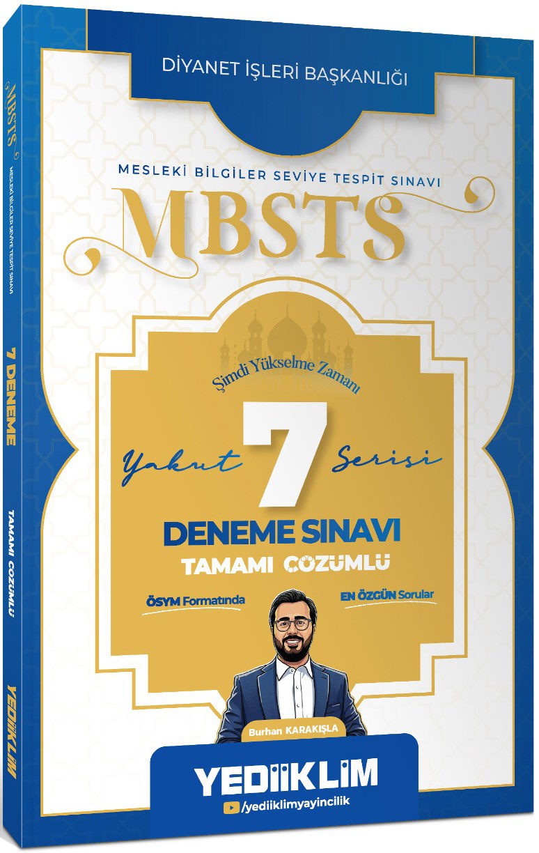 Yediiklim Yayınları 2027 MBSTS Yakut Serisi Tamamı Çözümlü 7 Deneme Sınavı 