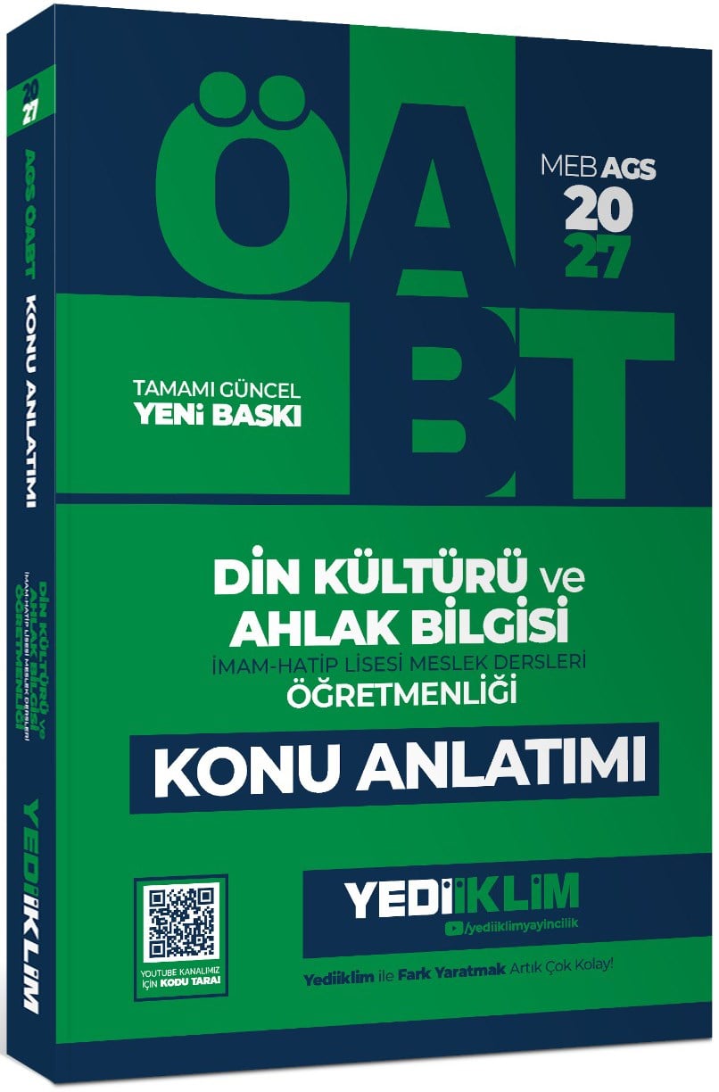 Yediiklim Yayınları 2027 MEB AGS ÖABT Din Kültürü Ve Ahlak Bilgisi Öğretmenliği Konu Anlatımı