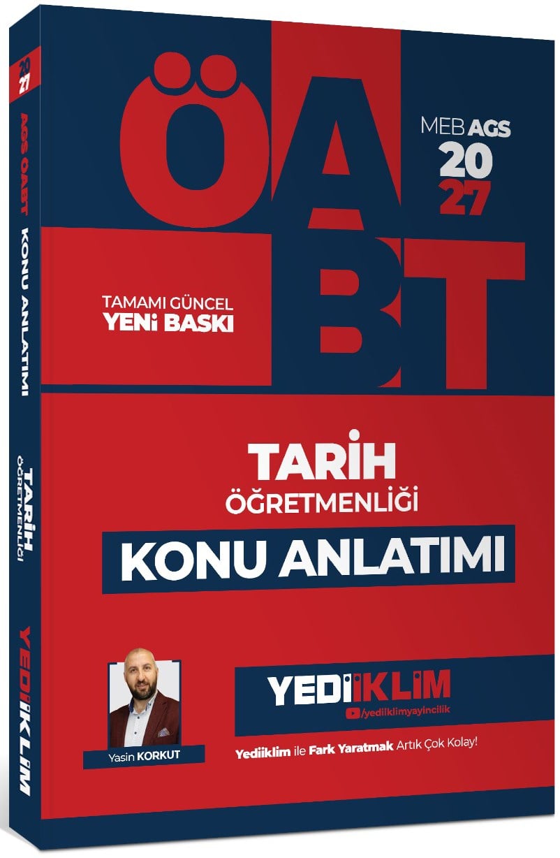 Yediiklim Yayınları 2027 MEB AGS ÖABT Tarih Öğretmenliği Konu Anlatımı