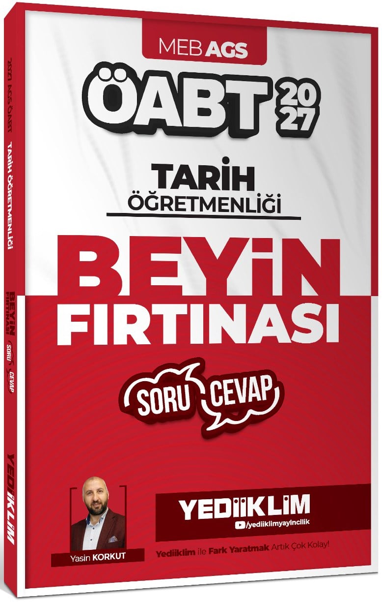 Yediiklim Yayınları 2027 MEB AGS ÖABT Tarih Öğretmenliği Beyin Fırtınası Soru Cevap