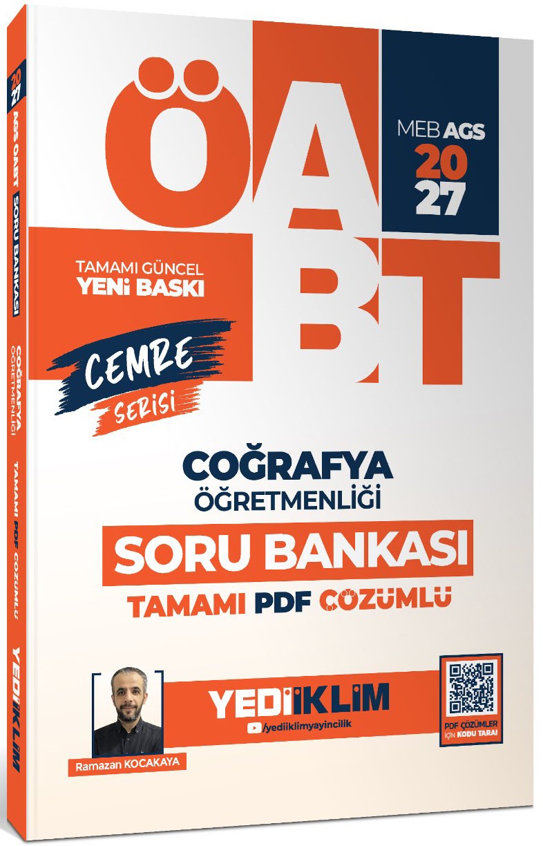 Yediiklim Yayınları 2027 MEB AGS ÖABT Cemre Serisi Coğrafya Öğretmenliği Tamamı Çözümlü Soru Bankası