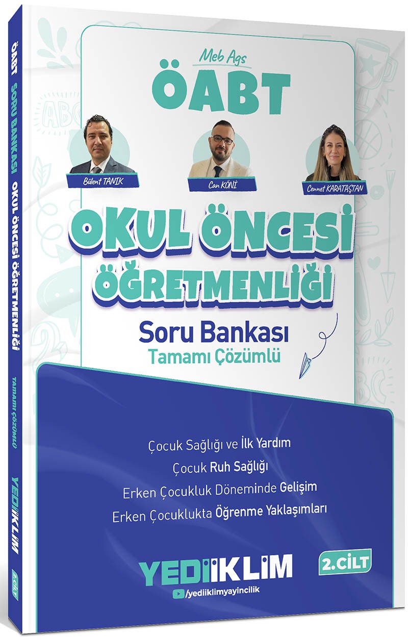 Yediiklim Yayınları 2027 MEB AGS ÖABT Okul Öncesi Öğretmenliği Tamamı Çözümlü Soru Bankası 2. Cilt