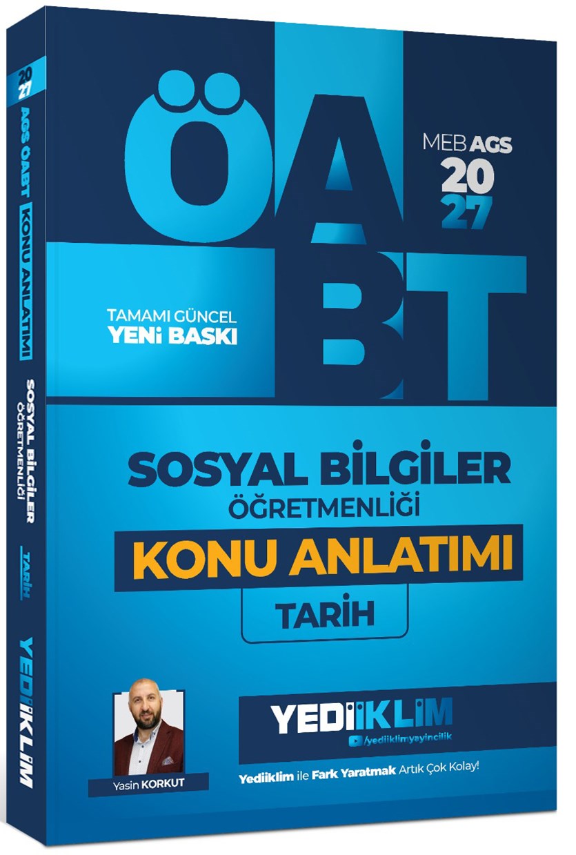 Yediiklim Yayınları 2027 MEB AGS ÖABT Sosyal Bilgiler Öğretmenliği Tarih Konu Anlatımı