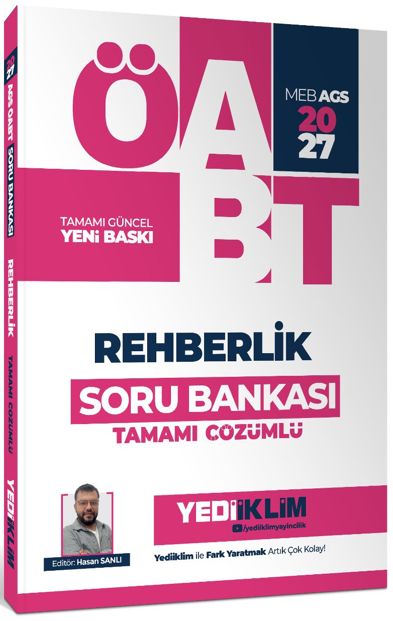 Yediiklim Yayınları 2027 MEB AGS ÖABT Rehberlik Tamamı Çözümlü Soru Bankası