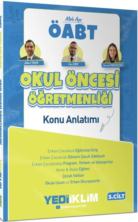Yediiklim Yayınları 2027 MEB AGS ÖABT Okul Öncesi Öğretmenliği Konu Anlatımı Cilt 3